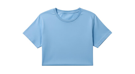 Light blue t-shirt mockup for branding and design placement isolated PNG with Transparent Background