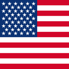 Fototapeta premium Flag of USA - square variant