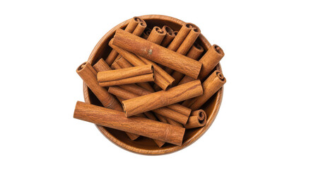 Cinnamon Sticks In Wooden Bowl
