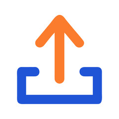 blue arrow isolated on white