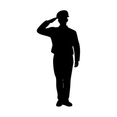 Soldier Silhouette Vector Icon