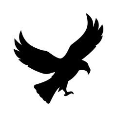 Eagle Silhouette Vector Icon