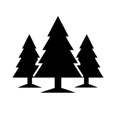 Obraz premium Pine Tree Silhouette Icon