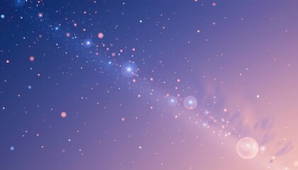 Abstract Cosmic Starfield Gradient Sky with Pulsating Lights