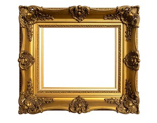 Gold ornate picture frame