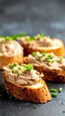 Savory open-faced toast with spread
