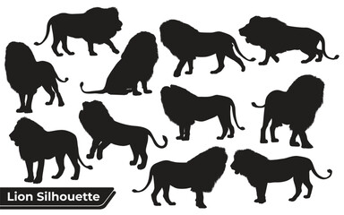 lion silhouettes sheet
