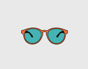 Stylish Sun Glasses Vector Silhouette