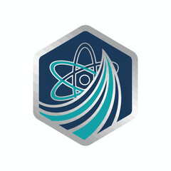 atomic energy nuclear radioactive vector logo