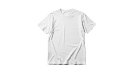 Plain white t-shirt mockup isolated PNG with Transparent Background