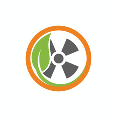 atomic energy nuclear radioactive vector logo