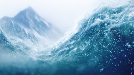 Fototapeta premium Majestic ocean wave, a captivating display of nature's raw power and beauty powerful