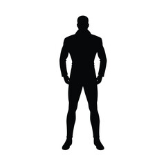 Black Male Standing Silhouette, Man Standing Shadow Figure, Male Profile Standing Silhouette, Human Standing Pose Silhouette, Standing Man Vector Shape