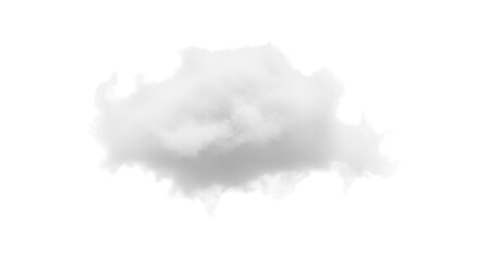 Obraz premium Realistic Fluffy White Cloud Isolated Element for Design Compositing and Overlay