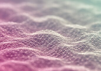 Abstract digital network and wave connection, a modern futuristic and technological design, ideal for evoking scientific concepts.