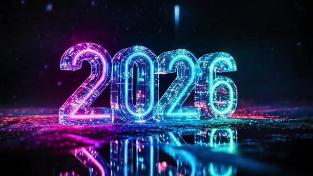 Glowing Frozen 2026 Figures on Reflective Surface with Lasers