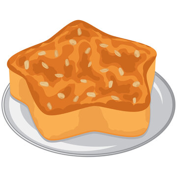 nadalin, Italy sweet bread vector drawing.