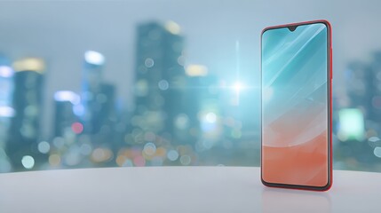 Vibrant red capture, cityscape photography through a modern lens urban