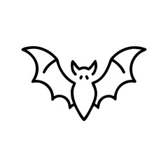 Fototapeta premium Bat silhouette design in minimalist style for Halloween celebrations 
