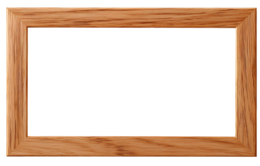  a wooden photo frame with a blank white background, transparent png, no text or pictures on the screen, isolated on a transparent backgroundc.png