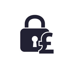 fixed costs icon with a lock and pound