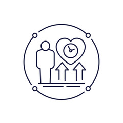 increase lifespan icon in line design