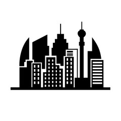 Obraz premium City Skyline Silhouette Vector