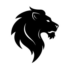 Lion Head Silhouette Vector