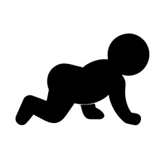 Obraz premium Baby Silhouette Vector Icon