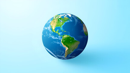 3D vector earth globe floating isolated for geography environment travel and global design illustration