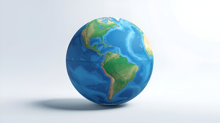 Fototapeta premium 3D vector earth globe floating isolated for geography environment travel and global design illustration