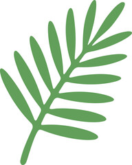 Abstract Leaf Shape Doodle, Hand Drawn Botanical Symbol, Minimal Plant Element, Organic Nature Design, Modern Decorative Foliage Illustration, Simple Graphic Clipart