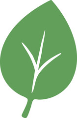 Abstract Leaf Shape Doodle, Hand Drawn Botanical Symbol, Minimal Plant Element, Organic Nature Design, Modern Decorative Foliage Illustration, Simple Graphic Clipart