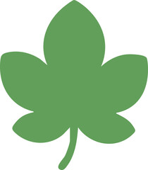 Abstract Leaf Shape Doodle, Hand Drawn Botanical Symbol, Minimal Plant Element, Organic Nature Design, Modern Decorative Foliage Illustration, Simple Graphic Clipart