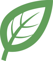 Abstract Leaf Shape Doodle, Hand Drawn Botanical Symbol, Minimal Plant Element, Organic Nature Design, Modern Decorative Foliage Illustration, Simple Graphic Clipart