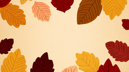 Obraz premium Textured autumn leaf pattern background with warm red orange yellow foliage for seasonal hope and transformation design 