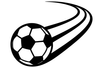 Classic Black and White Soccer Ball Icon Isolated on Dark Background