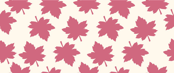 Flat illustration. Autumn concept. Seamless pattern with leaves. Ideal for gift wrapping, wallpaper and screensavers.