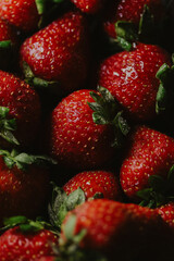 Fresh strawberry close up, organic berry, healthy food