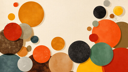 Muted earth tone geometric pattern background with rough textured abstract design for balance growth and transformation
