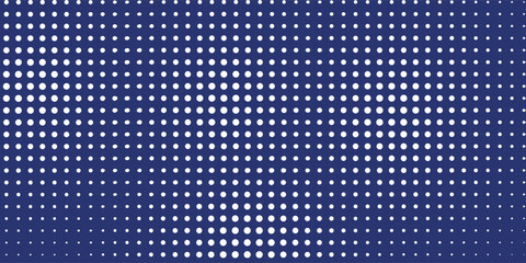 Tile pattern with white polka dots on dark blue background. vector modern