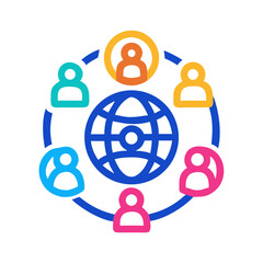 Global Community Logo Icon Elements Template. Community human Logo template vector. Community health care. Abstract Community logo .vector icon
