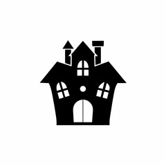 creative details Haunted House Icon Vector Illustration