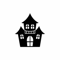 creative details Haunted House Icon Vector Illustration
