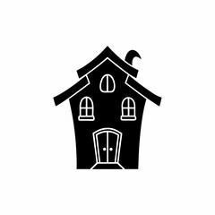 creative details Haunted House Icon Vector Illustration