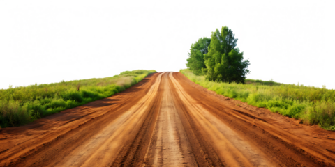  dirt road isolated on white background  PNG,AI GENERATED