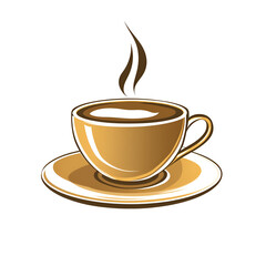 Coffee cup illustration with steam