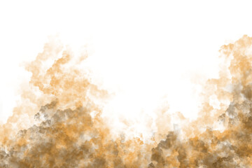 dustly yellow fog or smoke effect isolated on transparent background. Effective texture of steam, fog, smoke. Design elements