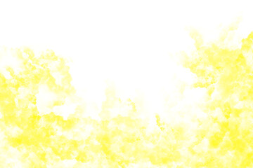 Yellow dust sand soil smoke cloud particles effect, elements design for compositing, overlay gradient texture on transparent background.