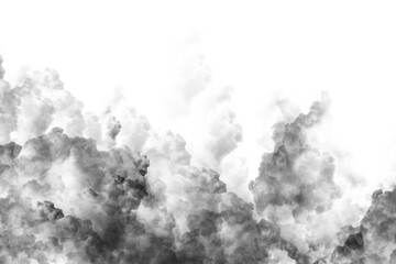 black dust sand smoke cloud particles isolated on transparent background, soil smog sandstorm effect fog explosion overlay png